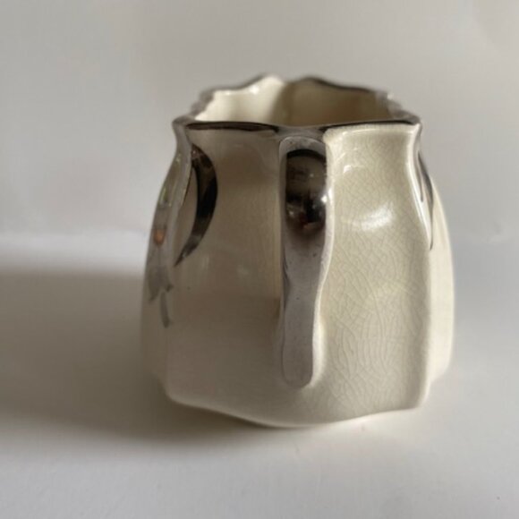 Vintage Sandland Ware Creamer and Sugar. Cream and Gold - Picture 6 of 13